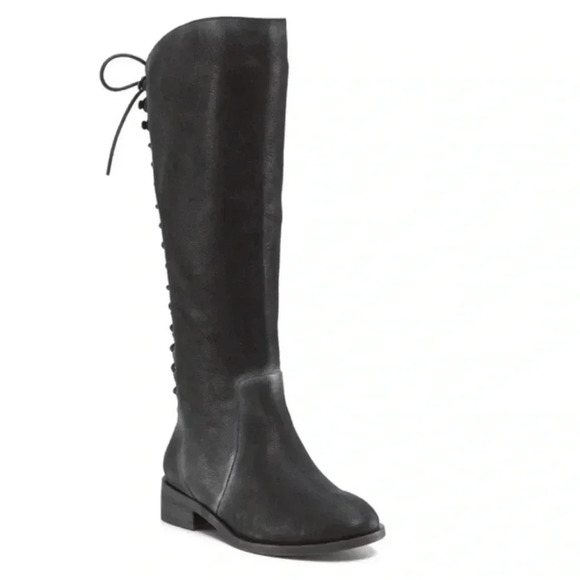 JOIE Slow Ride Lace up boots Black 6 - Picture 1 of 11